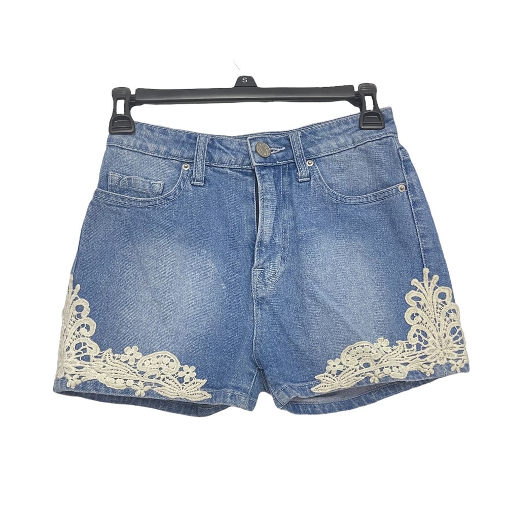 Urban Outfitters BDG Women's Lace High Rise Erin 5 Pocket Jean Shorts Size 25